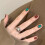 Curve Life Nails – Ρετρό κοντά ψεύτικα νύχια, καθαρό μπλε μονόχρωμο με κόλλα 2ml, κιτ 6