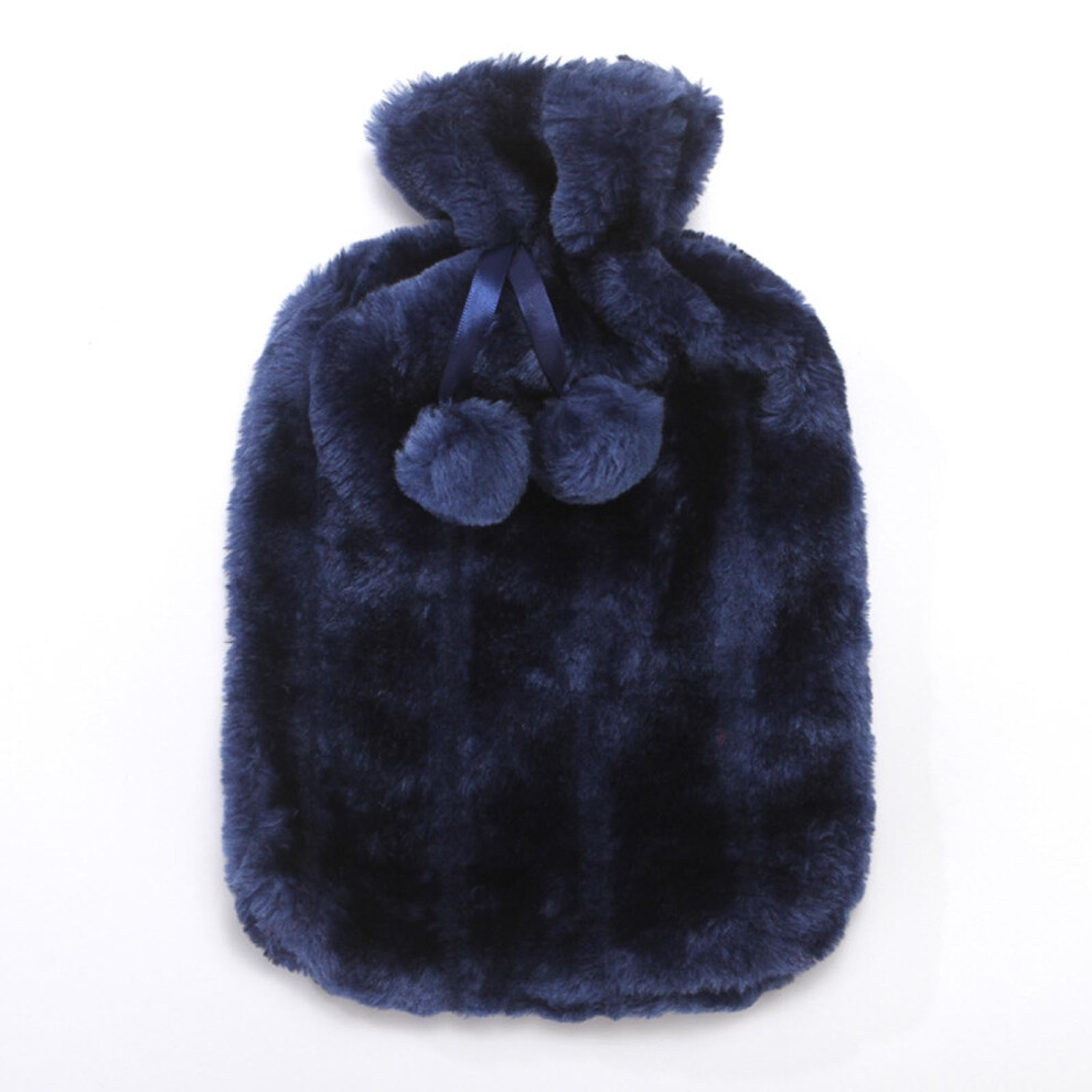 2L Hot Water Bottle with Removable Faux Fleece Cover for Neck/Shoulder Pain Relief â Compatible with Standard Hot Water Bottles