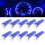 WORGEOUS10 pezzi Luci interne per auto 194 LED Lampadina targa per blu 6