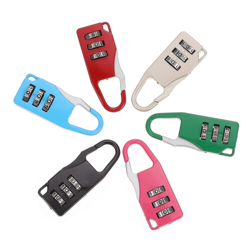 HINTRMENT Password Lock Silver 6Pcs 2.2X0.8X0.3In