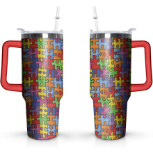 Autism Awareness Puzzle Tumbler 125 g Rostfritt Stål