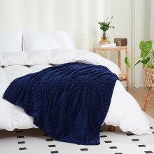 GYTY Green Throw Blanket 50"x60", Super Soft Fleece, 3D Jacquard Grid Design, Lightweight Cozy Blanket for Couch/Sofa/Chair – Dark Forest Green