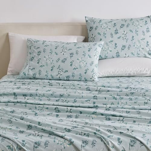 King Microfiber Lakenset – Bosprint, Geborsteld & 2