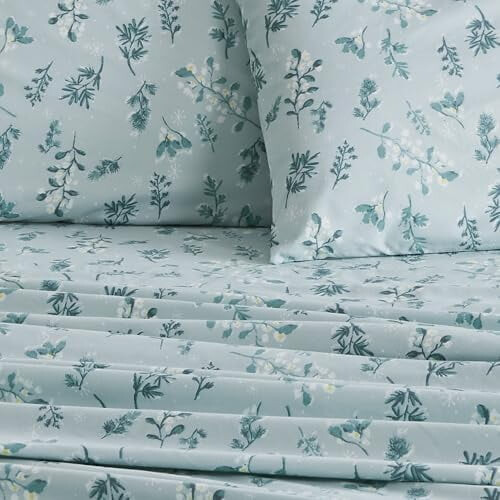 King Microfiber Lakenset – Bosprint, Geborsteld & 1