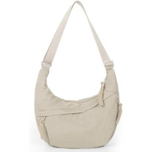 Nylon Crescent Crossbodytas voor dames, geruite crossbodytas, lichtgewicht tas met meerdere vakken, hobo-tas, reistas Luna.