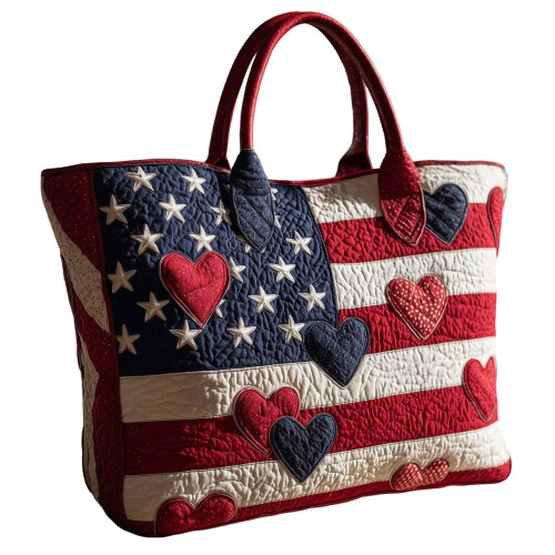 Bolsa de tecido vintage acolchoada em algodão para mulheres, 40 x 34 cm (15,75 x 13,4 polegadas).