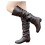 Γυναικεία Παπούτσια UTTOASFAY Clearance, Γυναικεία Μπότες Slip-On με Τετράγωνο Τακούνι, 5