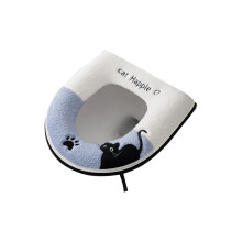 Pluche toiletbrilhoes met schattig design, waterdichte en gemakkelijk te reinigen badmat voor comfort in alle seizoenen, met ritssluiting.