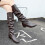 Γυναικεία Παπούτσια UTTOASFAY Clearance, Γυναικεία Μπότες Slip-On με Τετράγωνο Τακούνι, 2