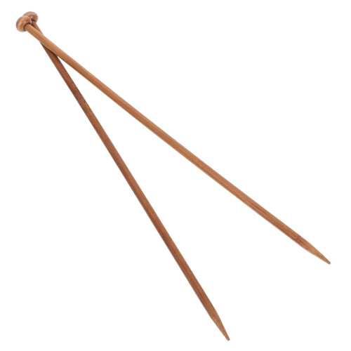 2-Pack Carbonized Knitting Needles 5.0mm 25cm for Sweater and School Use