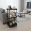 Rolling Storage Cart Metal with Beech Wood Frame 3-Tier 5