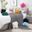 Coussin décoratif en peluche à nœud, 30 cm 6
