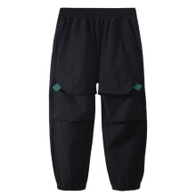 Pojkar Enfärgade Joggingbyxor Lätta Lösa Passform Andningsbara Cargobyxor Vår Sommar Casualbyxor för Barn (Svart, 8-9 år)