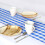 BalsaCircle Καρό τραπεζομάντιλο Gingham 14" x 108" σε μπλε χρώμα 5