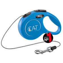 Flexi - CL00C3-251 -Bl Cat -20 - Leave for dogs - Offtailing - Cat leash - New Classic Cat Xs Cord 3 m, Blue