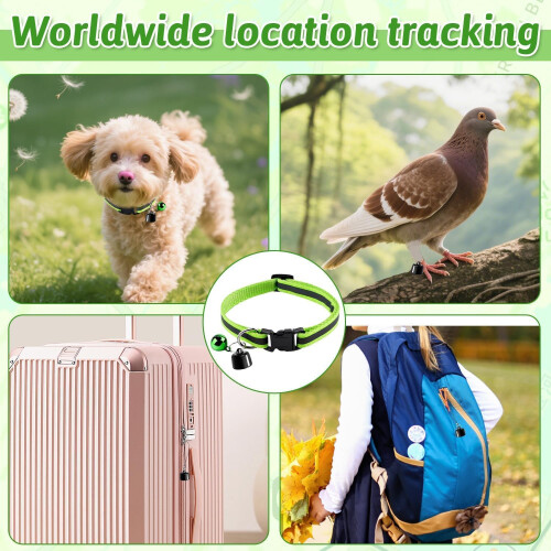 Cat Dog Tracker with Collars, Smart Cats Tracker No Monthly Fee, No SIM Required, Compatible with iOS/Android, Global Tracking Device for All Cats 2