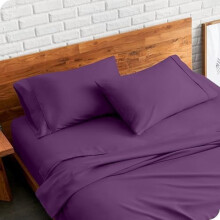 Microvezel kussenslopen (2 stuks), standaard/queensize, verkoelend en dubbel geborsteld, pruimkleur, onderhoudsvriendelijk