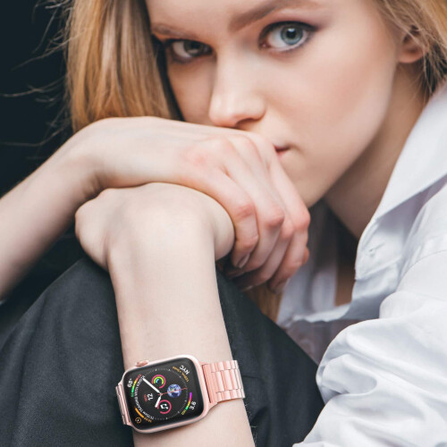 Συμβατό με το Apple Watch Μεταλλικό λουράκι 38 χιλιοστών – Ρυθμιζόμενο λουράκι με θήκη 2