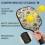 Pickleball-padlesett i blomsterfiber, 2 padler + 2 2
