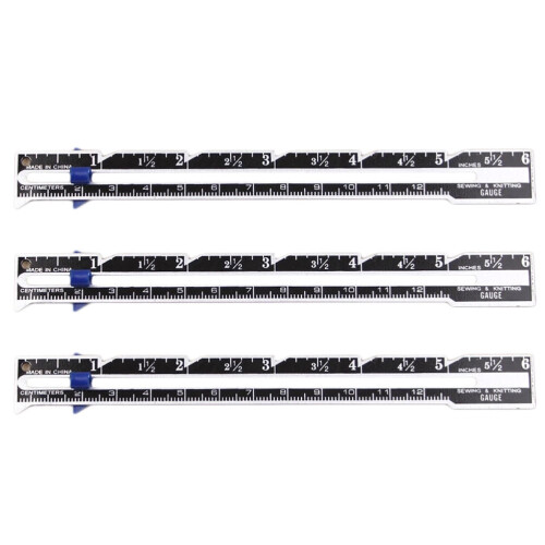 Fixed Edge Ruler for Measuring with Parallel Lines and One-Inch 3 Pieces Assorted Color 2