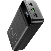 Powerbanka 60 000 mAh s rychlým nabíjením 22,5 W, svítilnou, 4 výstupy/3 vstupy, LED displejem – kompatibilní s většinou elektronických