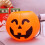 Κουβάς με γλυκά κολοκύθας για το Halloween, πορτοκαλί, φορητός 1