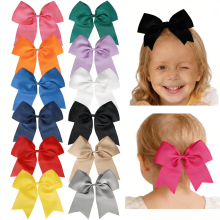 Hair Bows Solid Color Grosgrain Ribbon 12 Pack