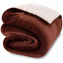 Baby Sherpa Blanket Brown 30x40 inches