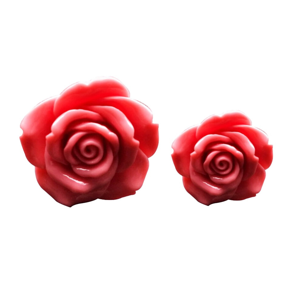 Ounona Rose Shaped Aromatherapy Clip For Car Rosy Decorative Air Freshener 1Pair 9418476402425