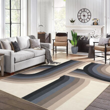 Tapis de salon vintage lavable, tapis à poils courts antidérapant pour chambre, bureau, chambre d'enfant et salle à manger – Compatible avec
