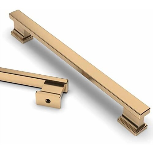 Poignées de meuble en bronze champagne, lot de 6