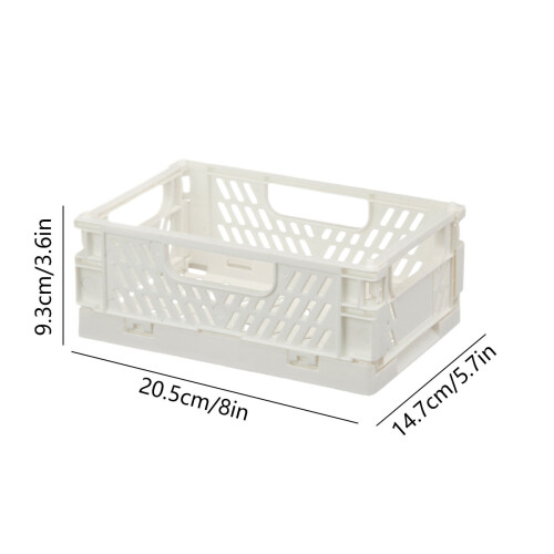 Foldable Plastic Storage Basket 20.5 x 14.7 x 9.3 cm 2