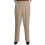 Plus size damebukser med elastisk talje, pull-on og formsiddende pasform og lommer - Khaki - 34W 1