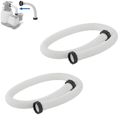 Pool Pump Hose 1/2 Inch Replacement for Above Ground Pool Filter Pumps with LeakProof Connection (2)