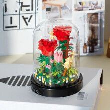 593-delige doe-het-zelf bouwset voor een rozenboeket – Compatibel met LEGO, Bonsai Tree & Botanical Collection bouwstenen, Moederdagcadeau