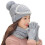 4PCS Γυναικείο καπέλο Beanie Knit με επένδυση από φλις, Σετ μάσκας χειμωνιάτικου κασκόλ, 2