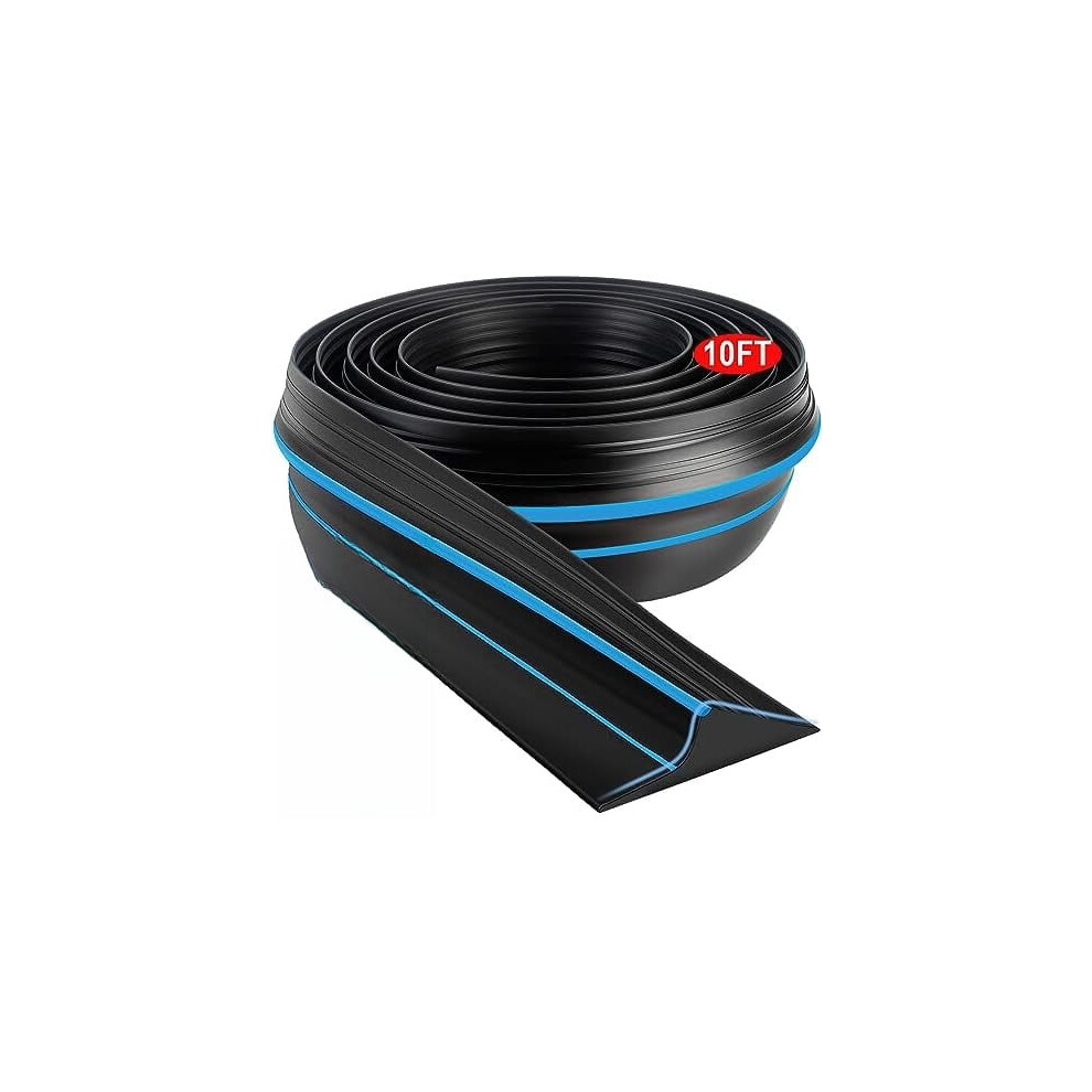 Universal Garage Door Threshold Seal Strip 10Ft Kit, Bottom Waterproof Rubber Weather Stripping Replacementï¼Blueï¼ 9152228185852