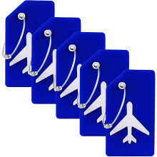 8 Pack Silicone Luggage Tag for Suitcases with Stainless Loop, TSA Approved, Privacy Protection Travel Essentials Bag Tags by Gostwo, Mixed Color