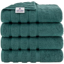 Luksusowy 4-częściowy zestaw ręczników kąpielowych, 600 g/m², 100% bawełny, tureckie ręczniki kąpielowe do łazienki, 27 x 54 cale, bardzo