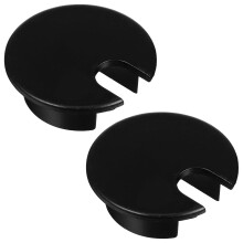 Lot de 2 cache-câbles ronds pour bureau, organisateur de câbles, passe-câbles, bouchons pour trous de cordon d'ordinateur, gestion des câbles de
