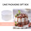 Cake Container White PET 3Pcs 9.1X9.1X6.3In 3
