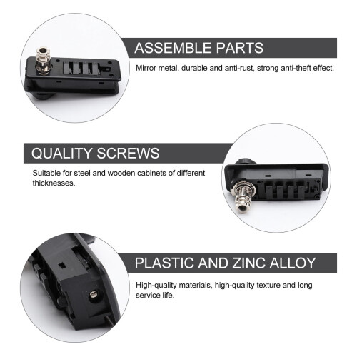 TOYMYTOY4Digit Κλειδαριά με κωδικοποίηση συνδυασμού, μαύρη μηχανική κλειδαριά με 2