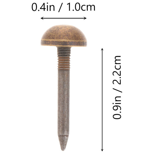 Koppar halvrunda möbelspik 20 st 1