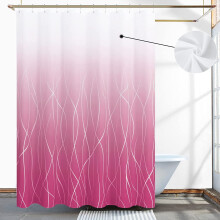 Pink Blush Shower Curtain Set, 72"x72", Waterproof, Hotel-Quality Fabric, Compatible with Standard Rings