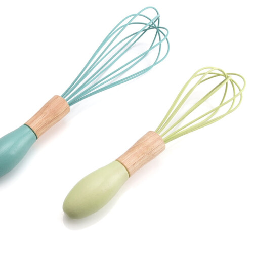 Dishwasher Safe Silicone Whisk Assorted Color for Baking 2Pcs 12-Inch 2