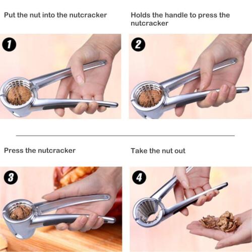 Quick Nut Cracker- Pecan, Walnuts, Hazelnut Nutcracker Aluminum Alloy Sheller Nut Opener Kitchen Plier With Non- Handle 1