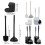 Ventouse et brosse WC combinées en silicone 2 pièces 3