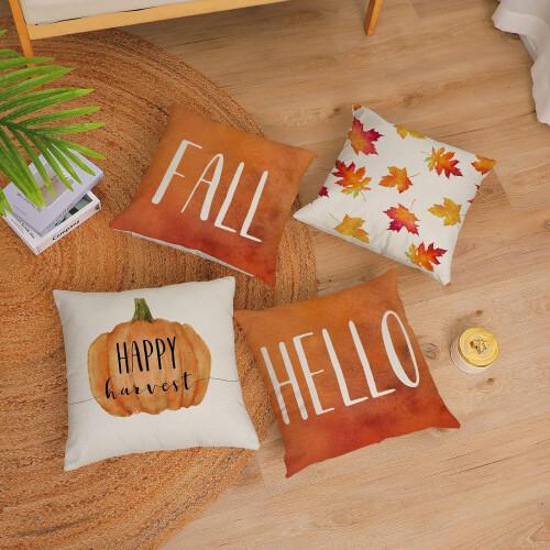 Höstörngott 40x40 cm 4-pack pumpabladdesign 2
