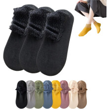 Damen-Spitzensocken, wärmend, weich, atmungsaktiv, rutschfest