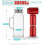 Glass Pitcher with Lid and Handle 2L 2-Pack 2